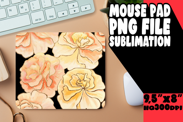 WHIMSICAL mouse PAD Creative Design, Flower Pattern