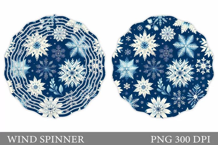 Snowflakes Wind Spinner. Snowflakes Wind Spinner Design