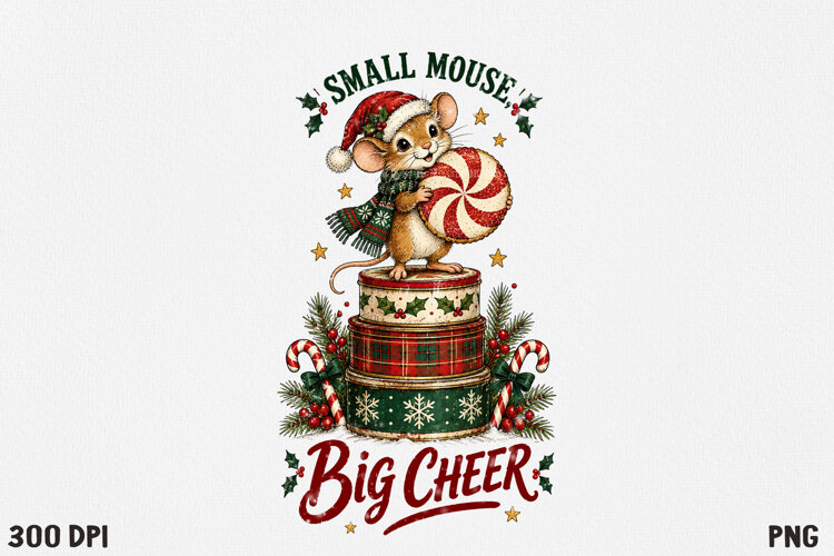 Christmas Clipart PNG, Festive Holiday Illustration. example image 1