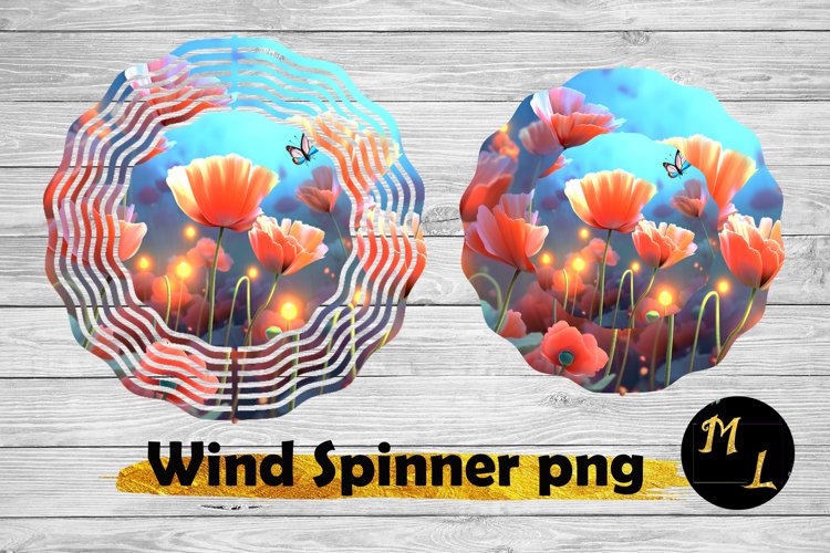Spring Flowers Wind Spinner,Wildflowers Wind Spinner Print example image 1