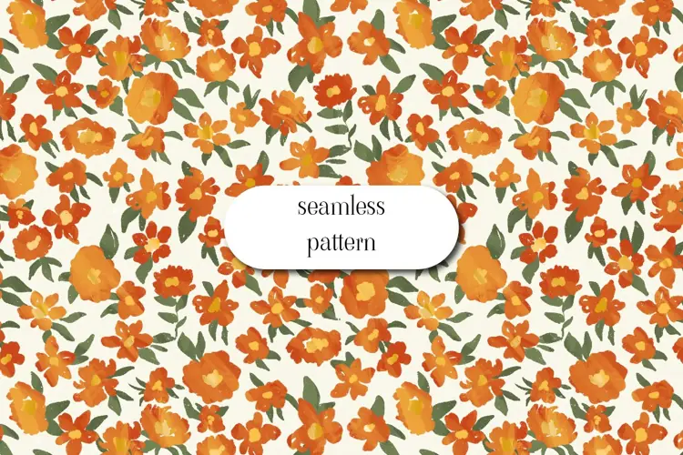 Cute minimalist seamless pattern with tiny flowers