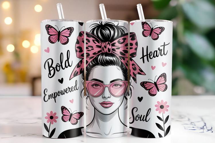 Bold Heart Empowered Soul Tumbler Wrap | Sublimation