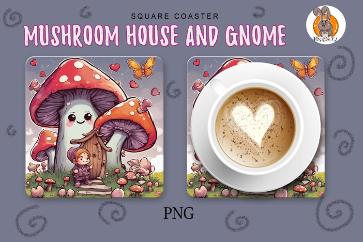 mushroom house and dwarf