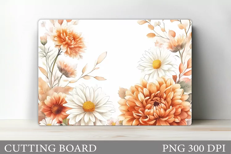Flowers Cutting Board Design. Flowers Kitchen Cutting Board