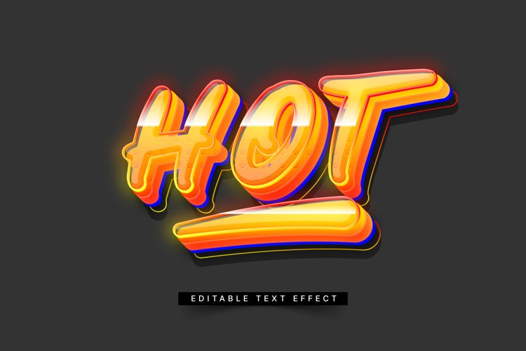 Editable Text Effect for Illustrator. Vector Graphic styles