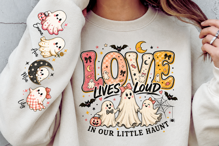 Cute Halloween Ghost Family PNG