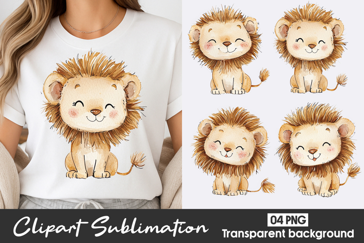 Cute Lion Clipart Image 3