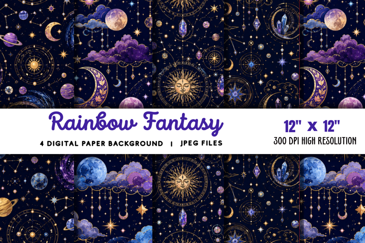 Rainbow Fantasy Background JPG