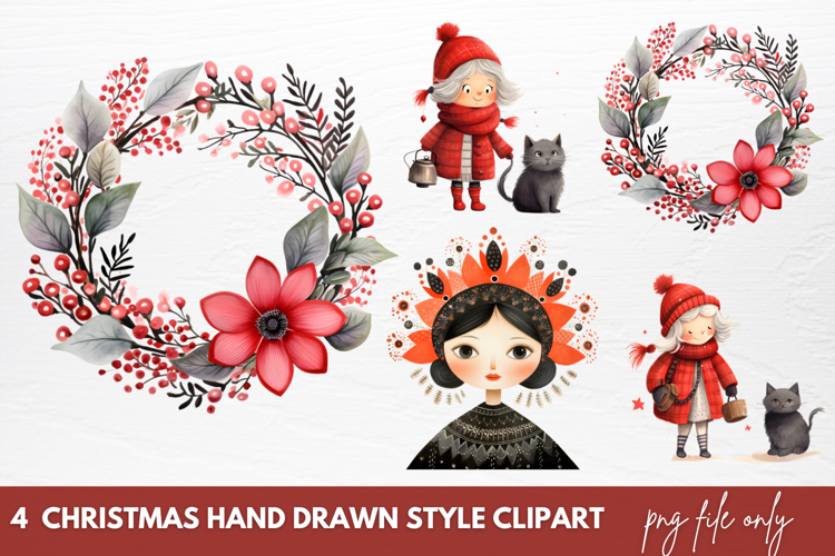 Christmas Watercolor Clipart Image 3