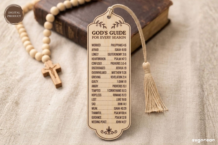 Bible Emergency Numbers Bookmark Laser Cut | Glowforge | SVG
