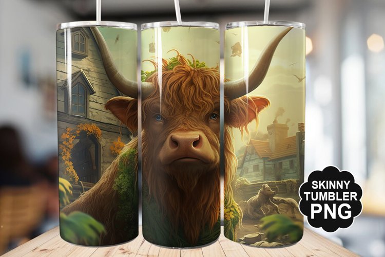 St Patricks Highland Cow Tumbler - Highland Cow Tumbler
