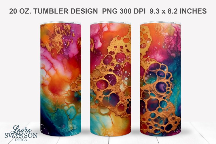 Alcohol Ink Tumbler Wrap Image 6