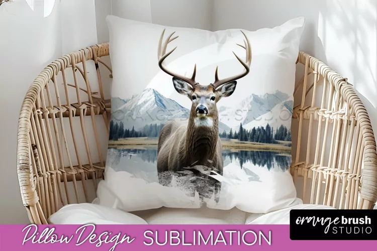 Wild Animals Pillow Cover - Mountain Pillow Sublimation