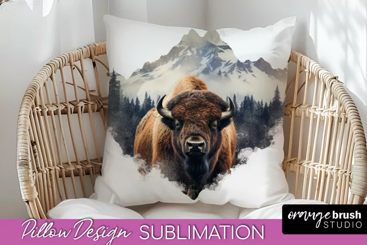 Wild Animals Pillow Cover - Mountain Pillow Sublimation