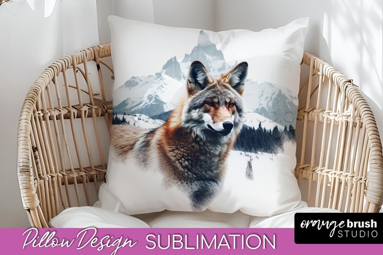 Wild Animals Pillow Cover - Mountain Pillow Sublimation example image 1