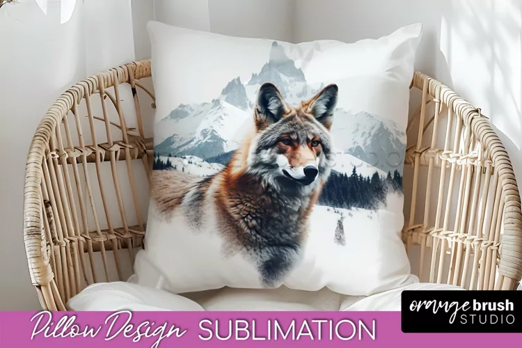 Wild Animals Pillow Cover - Mountain Pillow Sublimation