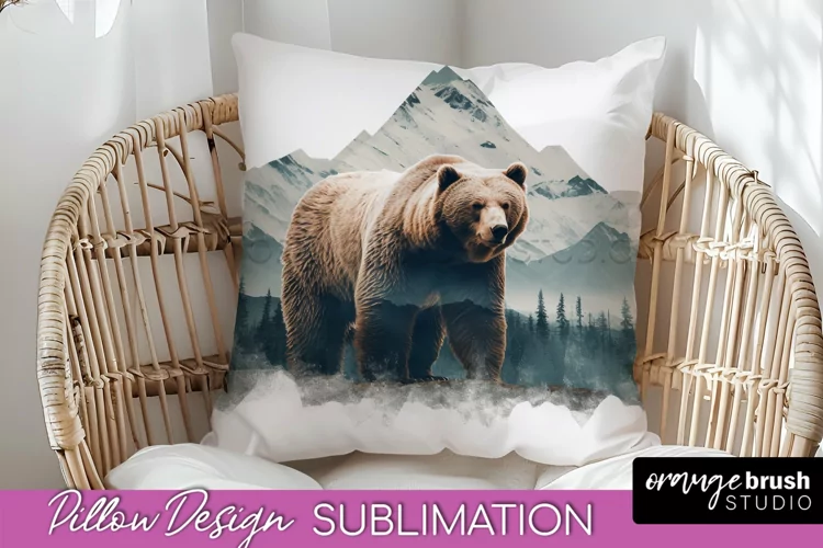 Wild Animals Pillow Cover - Mountain Pillow Sublimation