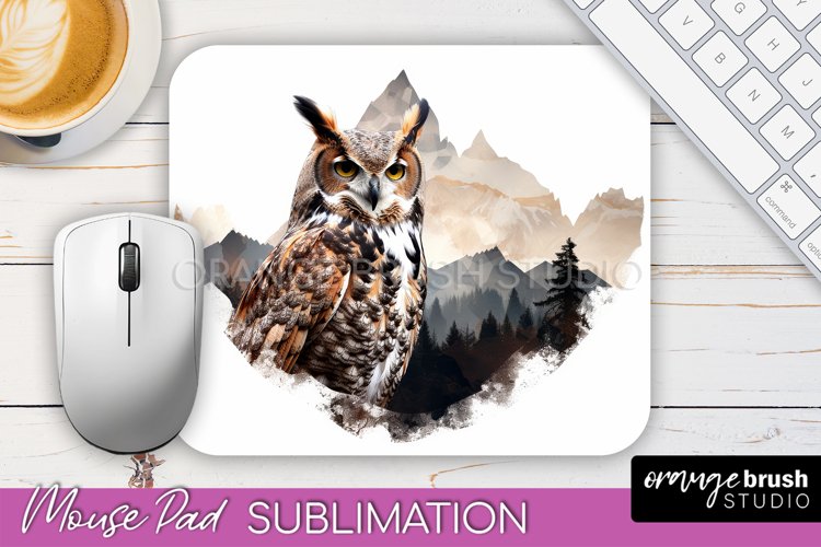 Wild Animals Mouse Pad, Mountain Mousepad Sublimation