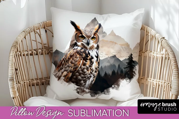 Wild Animals Pillow Cover - Mountain Pillow Sublimation
