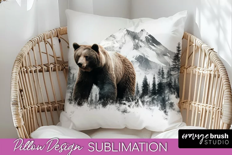 Wild Animals Pillow Cover - Mountain Pillow Sublimation