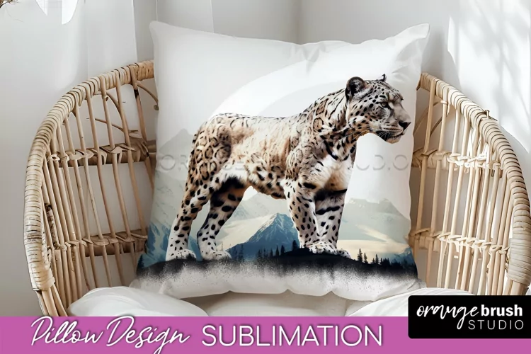 Wild Animals Pillow Cover - Mountain Pillow Sublimation