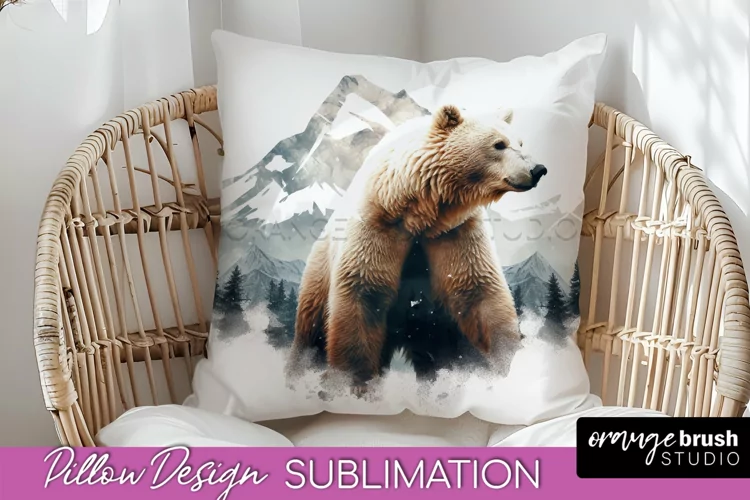 Wild Animals Pillow Cover - Mountain Pillow Sublimation