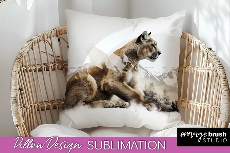 Wild Animals Pillow Cover - Mountain Pillow Sublimation
