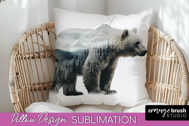 Wild Animals Pillow Cover - Mountain Pillow Sublimation