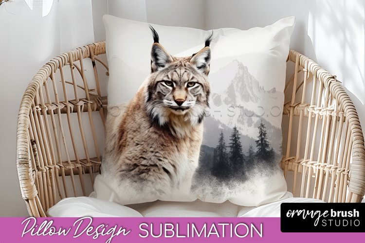 Wild Animals Pillow Cover - Mountain Pillow Sublimation example image 1
