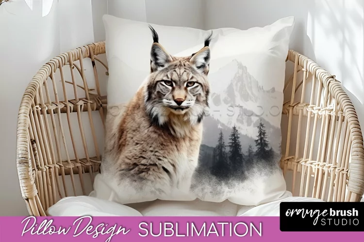 Wild Animals Pillow Cover - Mountain Pillow Sublimation
