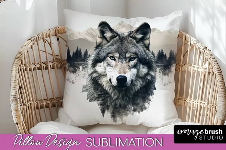 Wild Animals Pillow Cover - Mountain Pillow Sublimation
