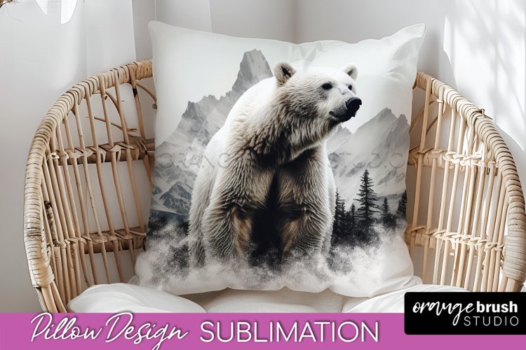 Wild Animals Pillow Cover - Mountain Pillow Sublimation example image 1