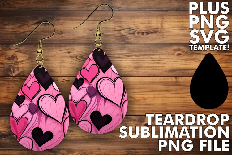 Valentine's Love Teardrop Earrings example image 1