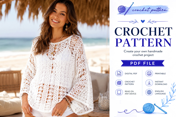 Lace Crochet Topper Pattern PDF