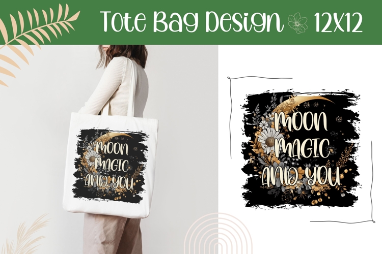 Floral Moon Illustration PNG, Moon Magic and You Sublimation