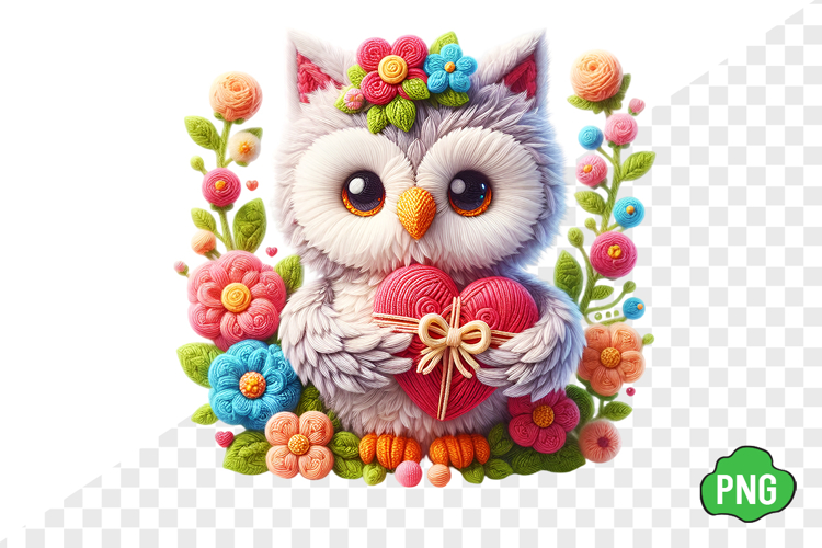 Whimsical Mother's Day Owl Clipart example image 1