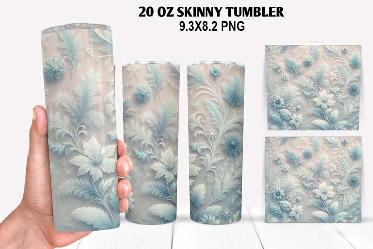 Flowers Skinny Tumbler 20oz Wrap Design, Spring Tumbler Wrap