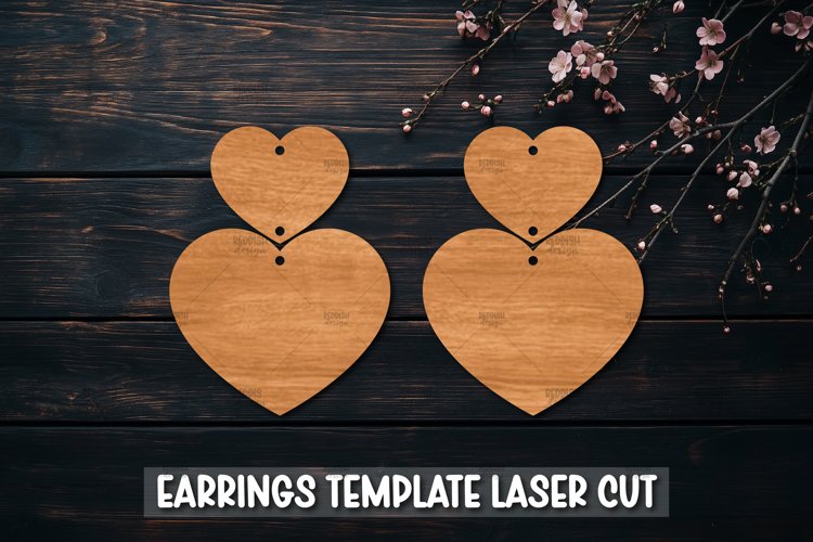 Heart Earrings Svg Image 21