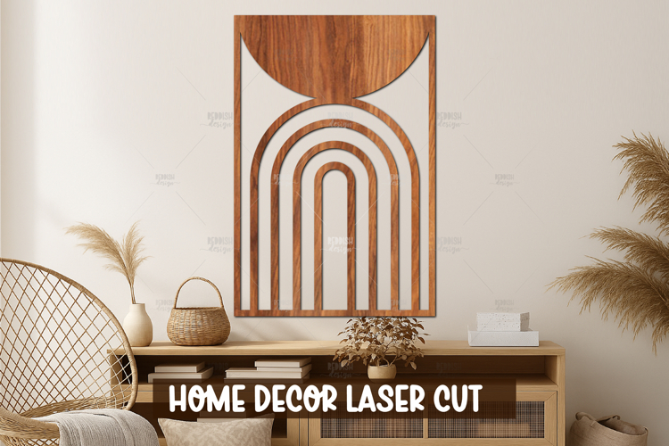 Mid Century Wall Art Laser Cut File for Home Decor