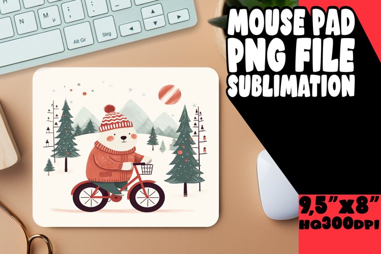 Seasonal Boho Christmas Mouse Pad Special example image 1