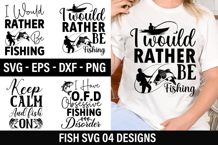 Fishing SVG Design - I Have o f d Obsessive Fishing Disorder