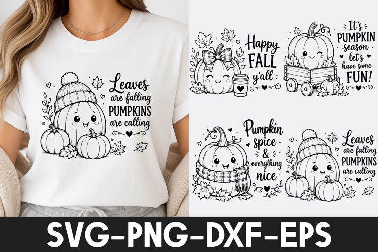 Cozy Autumn Pumpkin Smiles SVG PNG