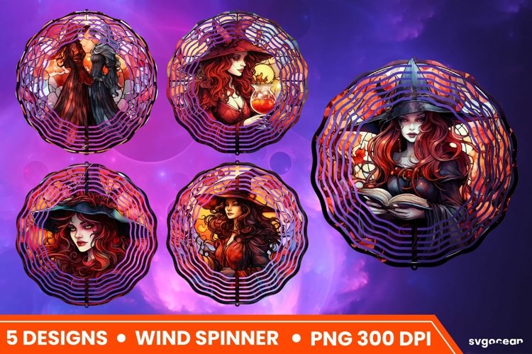 Halloween Witch Wind Spinner | Halloween Sublimation