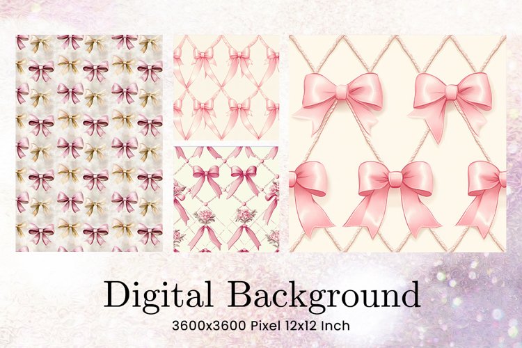 Bow Ribbon Background Bow Digital Paper Pattern (5196771)