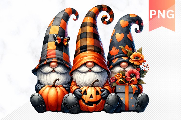 Halloween Gnome Sublimation - Clipart PNG Design