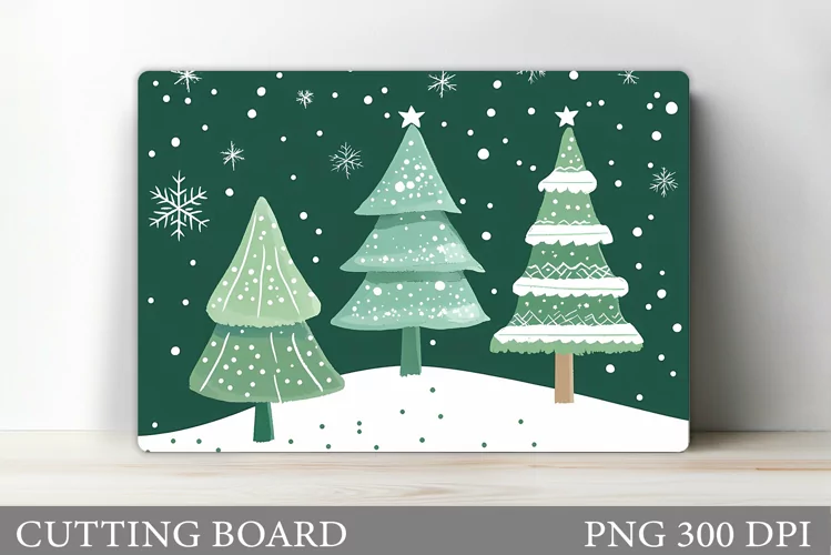 Christmas Tree Cutting Board Design. Kitchen Cutting Board