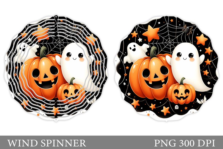 Cute Ghost Wind Spinner Design. Cute Halloween Wind Spinner
