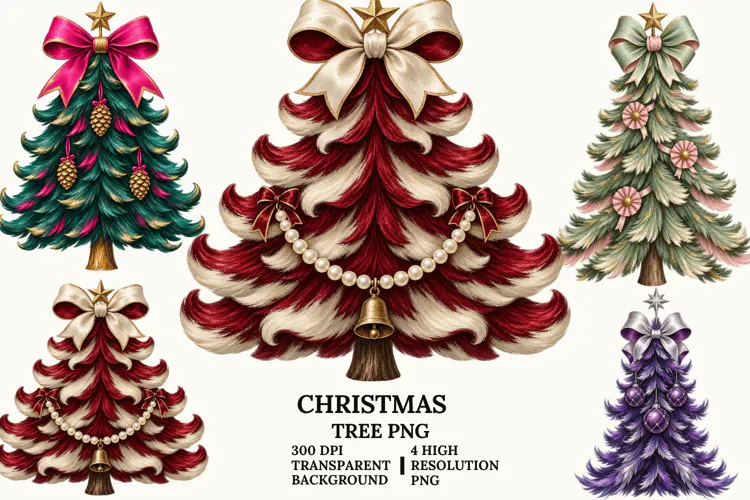 Christmas Train Clipart, Vintage Winter Steam Locomotive PNG