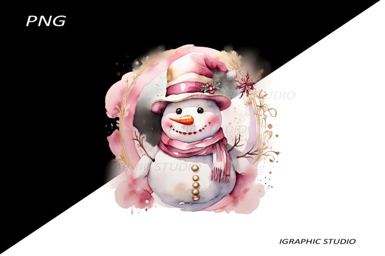 Christmas Snowman Clipart Image 8