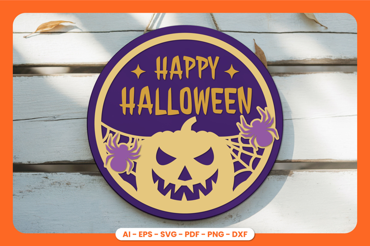 Halloween Round Sign Lasercut